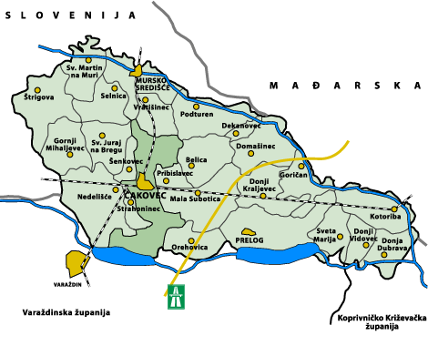 geografska karta međimurja Luka Šprajc Sportske aktivnosti kao dio turističke ponude Međimurja geografska karta međimurja